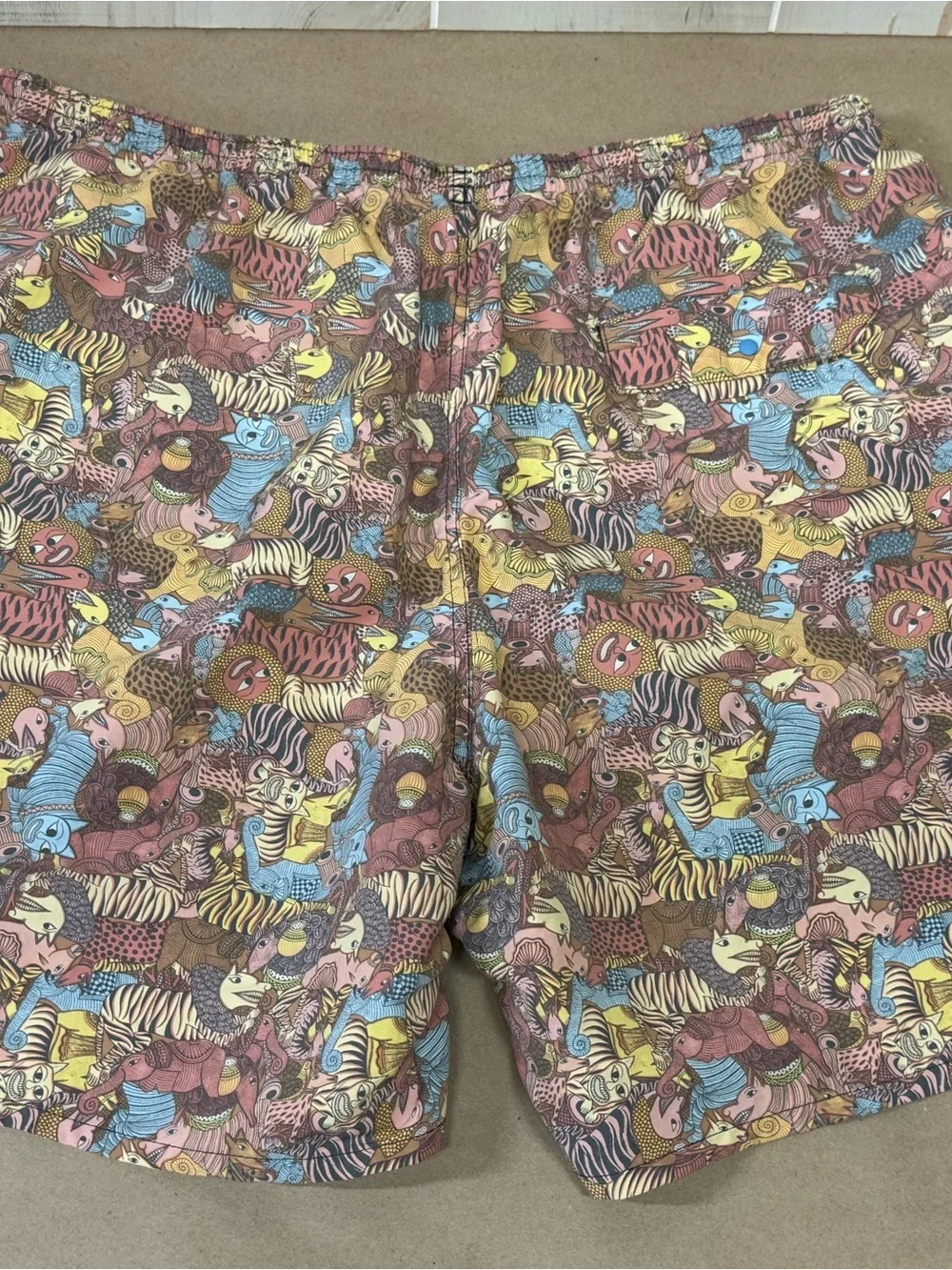 Patagonia Men’s XXL Barely Baggies Together Trip Brown Swim Trunks Shorts